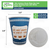 New York Greek Style Insulated Paper Hot Cold Cups with White Dome Lids