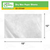 Dry Waxed Deli Paper Sheets Grease Resistant Wrapping 12x15 Inches