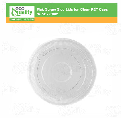 Disposable Clear Flat Plastic Cold Cup Lids For (12oz,14oz,16oz,20oz,24oz) Cups PET Lids 98MM
