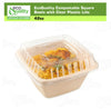 42oz Eco Friendly Disposable Square Bowls Compostable Container with Dome Lids