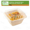 32oz Eco Friendly Disposable Square Bowls Compostable Container with Dome Lids