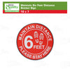 Maintain 6 Feet Distance Sign - Removable, Weather Proof, Office Stickers, Safety Office Stickers, Vehicle Stickers, Decal for Car, School, Business 6 Feet Distance Sign