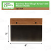 DSC-3, Wooden Hdl, S/S Blade Dough Scraper