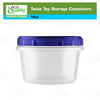 16oz Twist Top Storage Deli Containers BPA-Free, Reusable Airtight Plastic Food Storage Leak Proof Canisters