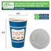 New York Greek Style Insulated Paper Hot Cold Cups with White Dome Lids