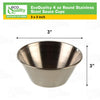 Stainless Steel Sauce Cups 4 oz Round Condiment Containers, Food Safe/Commercial Grade Safe/Portion Dipping Cups, Sauce Cups, Ramekins