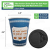 New York Greek Style Insulated Paper Hot Cold Cups with Black Dome Lids