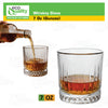 round 7oz clear glass old fashioned whiskey glass for cocktails and spirits