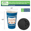 New York Greek Style Insulated Paper Hot Cold Cups with Black Dome Lids