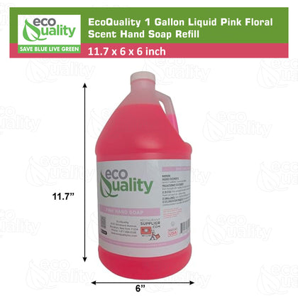 EcoQuality 1 Gallon Gentle Soft Skin Liquid Hand Soap Dispenser Refill