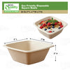 Eco Friendly Disposable Square Bowls Compostable Container