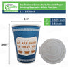 New York Greek Style Insulated Paper Hot Cold Cups with White Flat Lids