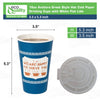 New York Greek Style Insulated Paper Hot Cold Cups with White Flat Lids
