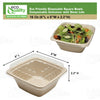 Eco Friendly Disposable Square Bowls Compostable Container with Dome Lids