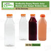 Empty Foggy Plastic Juice Bottles with Tamper Evident Caps (8oz, 12oz, 16oz, 32oz, 64oz, 128oz)
