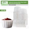 EcoQuality Disposable White Paper Souffle Portion Cup with Rolled Rim