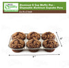 Aluminum 6-Cup Muffin Pan - Disposable Aluminum Cupcake Pans - Reusable, Recyclable - Muffin Tin Great for Baking Cupcakes, Muffins, Small Pies