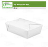#3 White Paper Take Out Food Containers with Closeable Lid