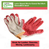 Work Gloves, Latex Dipped Nitrile Coated Gloves (Small, Medium, Large)