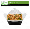 #3 Black Paper Take Out Food Containers with Closeable Lid
