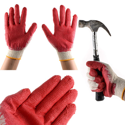 Work Gloves, Latex Dipped Nitrile Coated Gloves (Small, Medium, Large)