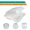 3 Compartment Compostable Hinged Clamshell Take Out Containers