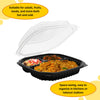 EcoQuality 3 compartment bagasse clamshell takeout box 10.5x9.5x3 inches
