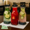54oz Square Clear Plastic Pitcher with Black Lid