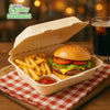 Compostable Clamshell Take Out Food Container 6x9x3