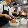 #4 White Paper Take Out Food Containers with Closeable Lid