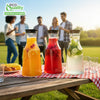 34oz Square Clear Plastic Pitcher with Black Lid