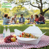 #3 White Paper Take Out Food Containers with Closeable Lid