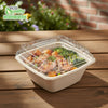 32oz Eco Friendly Disposable Square Bowls Compostable Container with Dome Lids