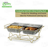 Wire Chafing Rack - Black and Gold Buffet & Catering Stand