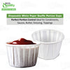 Disposable White Paper Souffle Cup with Rolled Rim