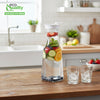 54oz Square Clear Plastic Pitcher with White Lid
