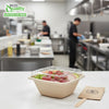 Eco Friendly Disposable Square Bowls Compostable Container with Dome Lids