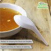 Disposable White Plastic Dining Asian Soup Spoons