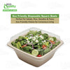 24oz Eco Friendly Disposable Square Bowls Compostable Container with Dome Lids