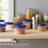 4oz Twist Top Storage Deli Containers BPA-Free, Reusable Airtight Plastic Food Storage Leak Proof Canisters, Snack, Lunch, Meal Prep, To Go, Stackable