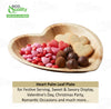 Heart shaped disposable palm leaf plate eco friendly compostable tableware