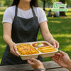 36oz 3 Compartment Compostable Food Storage Container