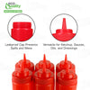 24 Oz Red Plastic Condiment Squeeze Bottles Squirt Bottle for Sauces, Dressing, Arts and Crafts, Ketchup, Mustard, Oil, BBQ - Reusable
