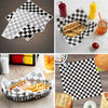 Checkerboard Food Basket Liner Sheets Grease Resistant 12x12 Inches