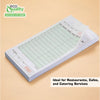 Green Guest Check Pads 2 Part Carbonless - 50 Pages per Server Pad - Notepad for Waiter, Waitress and Restaurants Server Book (4.2 x 7.2 inches)