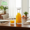 34oz Square Clear Plastic Pitcher with White Lid