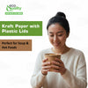 Disposable Kraft Paper Soup Containers with Plastic Lids - Kraft Paper Ice Cream Containers / Yogurt Cups with Plastic Lids (8oz, 12oz, 16oz)