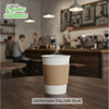 Disposable Kraft Hot Cup Sleeves Paper Cup Jackets - Corrugated Coffee Cup Sleeves - Recyclable, Compostable - Fits most 10oz, 12oz, 16oz, 20oz