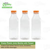 Empty Foggy Plastic Juice Bottles with Tamper Evident Caps (8oz, 12oz, 16oz, 32oz, 64oz, 128oz)