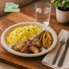Compostable Natural 3 Compartment Sugarcane Round Plates 100% Biodegradable